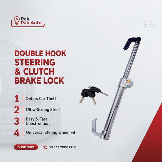 Double Hook Steering & Clutch Brake Lock - Pak Auto